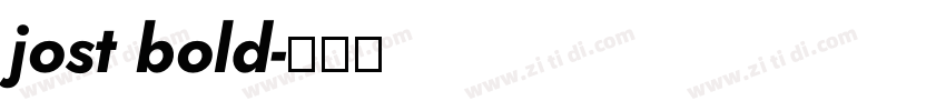 jost bold字体转换